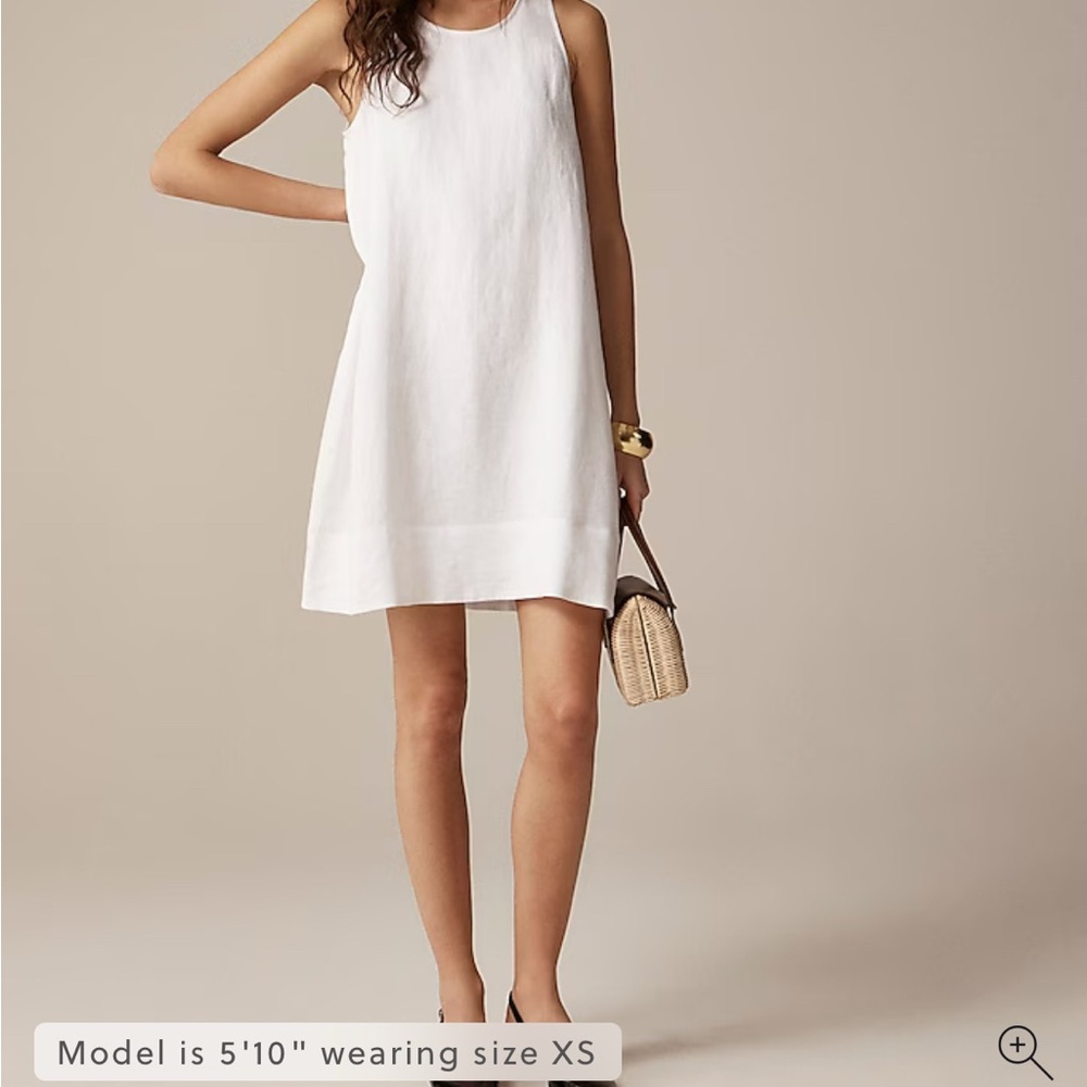NWT J.Crew Maxine White Line Dress XS